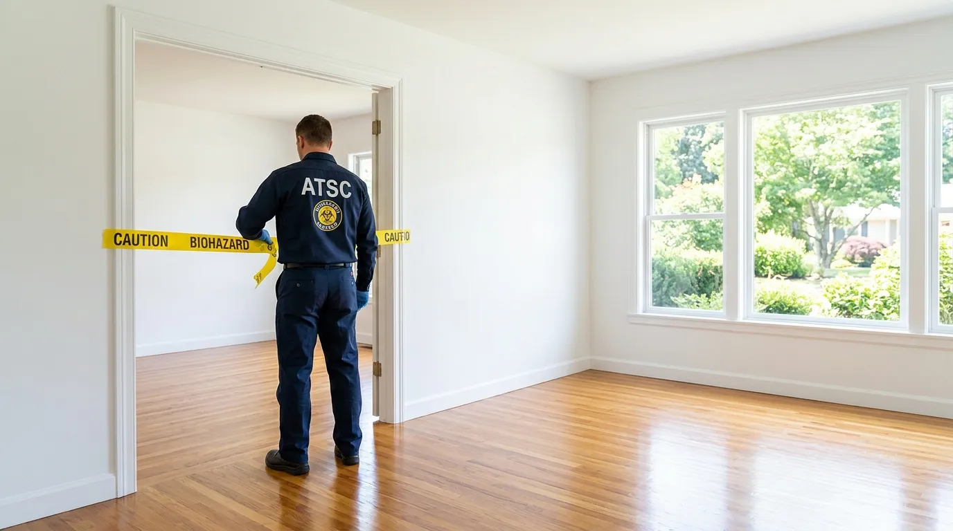 Certified biohazard cleanup crew performing Crime Scene Cleanup in Tremont